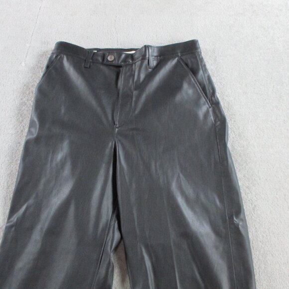 EUC Levis Math Club Slacks Pants Womens 30 Black Faux Leather Premium Academic - Picture 3 of 15